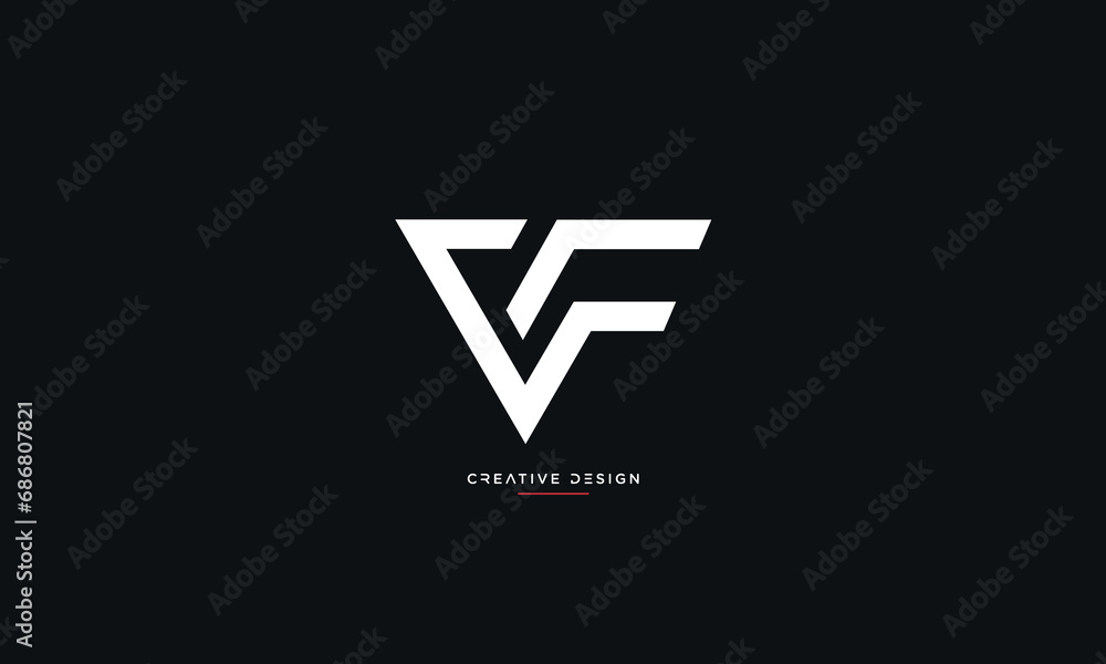 Alphabet letters VF or FV logo monogram Alphabet letters VF or FV logo monogram
