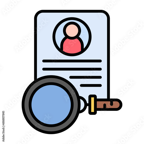 Recruitment Flat Multicolor Icon