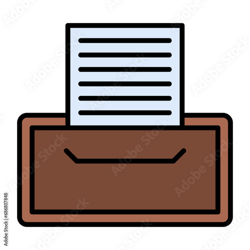 Record Keeping Flat Multicolor Icon