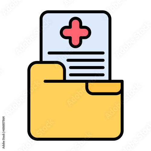 Sick Leave Flat Multicolor Icon