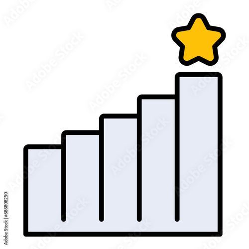 Outstanding Flat Multicolor Icon