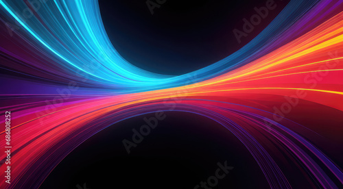 Abstract colorful blue, purple, red and yellow background with some smooth lines. Copy space for text, advertising, message