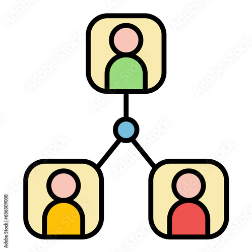 Third Party Flat Multicolor Icon