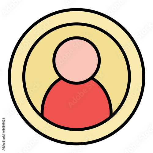 Profiling Flat Multicolor Icon