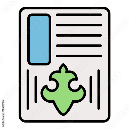 De Identification Flat Multicolor Icon