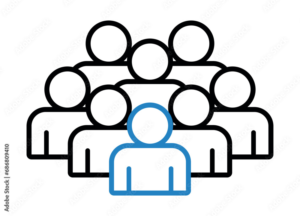 Symbol, ikona ludzi. Plik wektorowy.