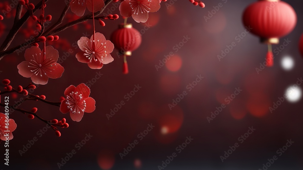 A chinese new year background that is 3d