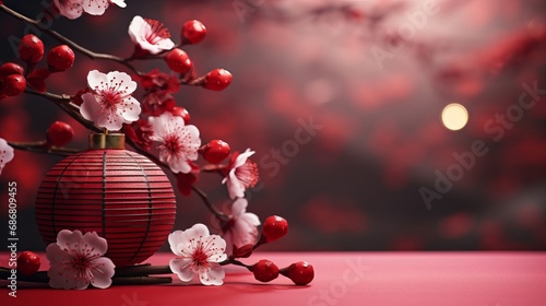 A chinese new year background that is 3d