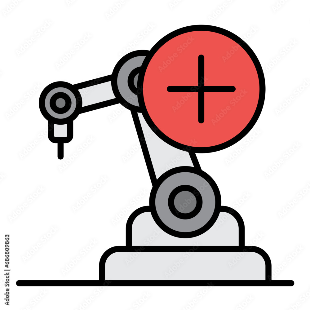 Machines Renting Flat Multicolor Icon Machines Renting Flat Multicolor Icon