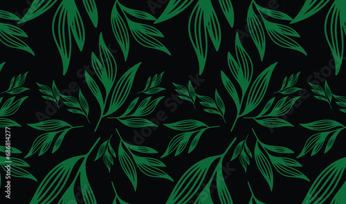 abstract leaves pattern. Vector Illustration. 
