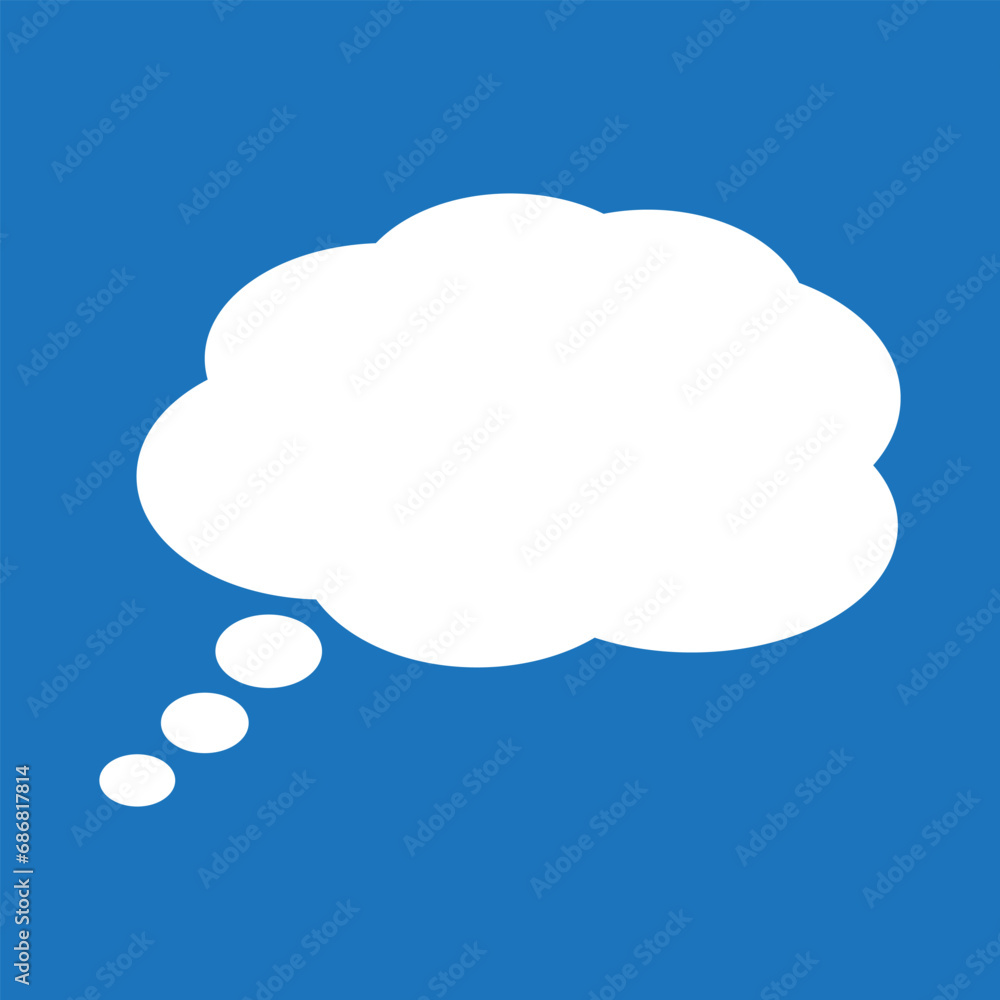 Speech or think bubble, empty communication cloud. Vector design element. Speech or think bubble, empty communication cloud. Vector design element.