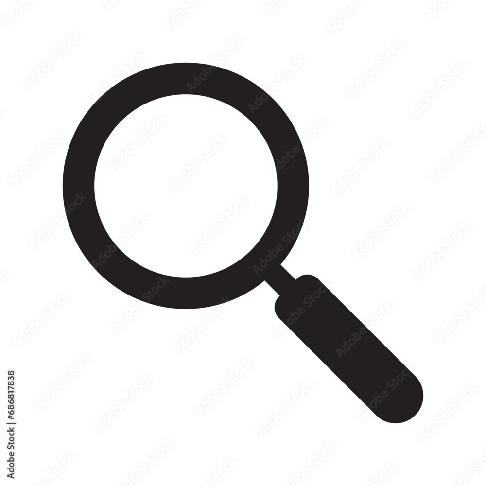 Magnifying glass icon, vector magnifier or loupe sign. Web search icon. Magnifying glass icon, vector magnifier or loupe sign. Web search icon.