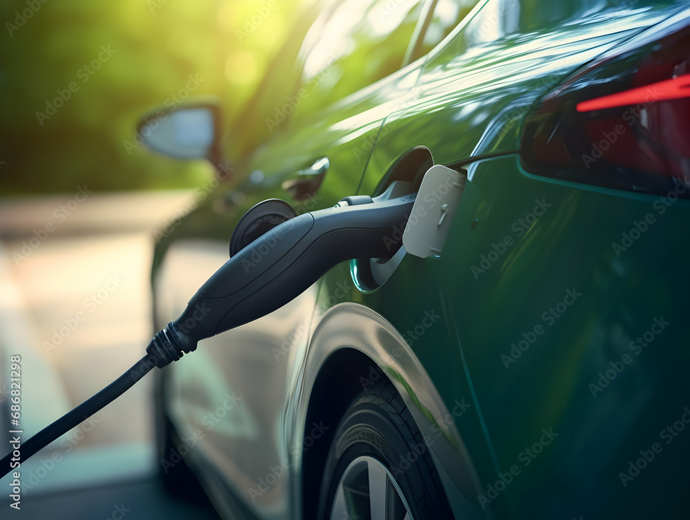 charging EV car electric vehicle clean energy for driving future, eco-friendly alternative energy concept, futuristic hybrid vehicle charge battery electric on station, ai generated photo charging EV car electric vehicle clean energy for driving future, eco-friendly alternative energy concept, futuristic hybrid vehicle charge battery electric on station, ai generated photo