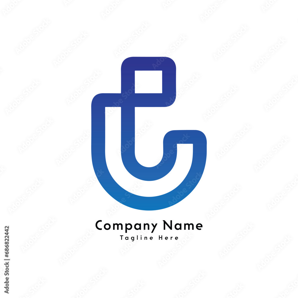 PU letter creative logo design icon PU letter creative logo design icon