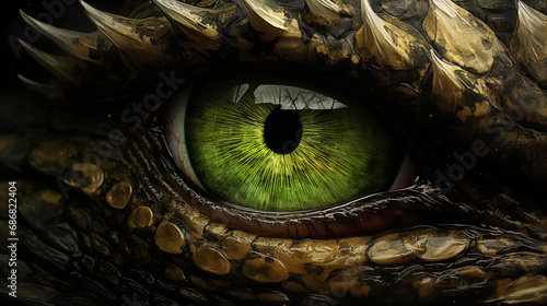 green dragon eye close up photo