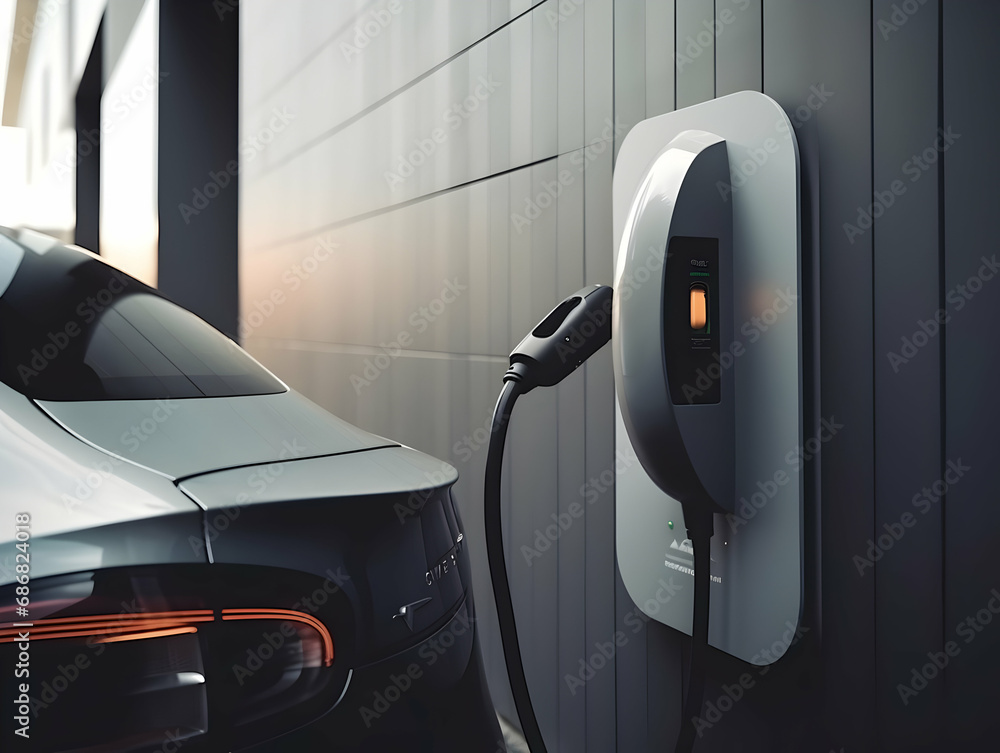 charging EV car electric vehicle clean energy for driving future, eco-friendly alternative energy concept, futuristic hybrid vehicle charge battery electric on station, ai generated photo charging EV car electric vehicle clean energy for driving future, eco-friendly alternative energy concept, futuristic hybrid vehicle charge battery electric on station, ai generated photo
