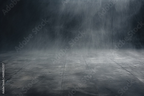 Dark Concrete Floor Texture with Mist or White Fog Created with Generative AI Tools © ThePixelCraft