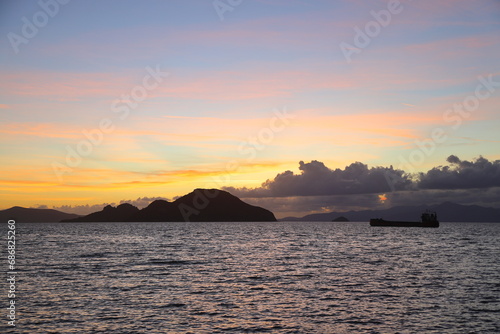 Seaside town of Turgutreis and spectacular sunsets. Bodrum  Turkey.  