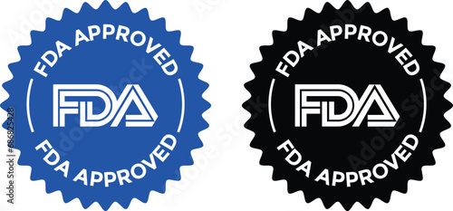 FDA Approved (Food and Drug Administration) icon, symbol, label, badge, logo, seal
