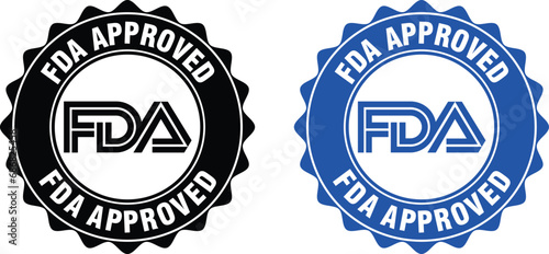 FDA Approved (Food and Drug Administration) icon, symbol, label, badge, logo, seal