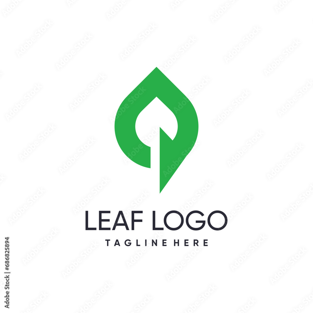 Trendy leaf logo design vector idea with creative concept Trendy leaf logo design vector idea with creative concept