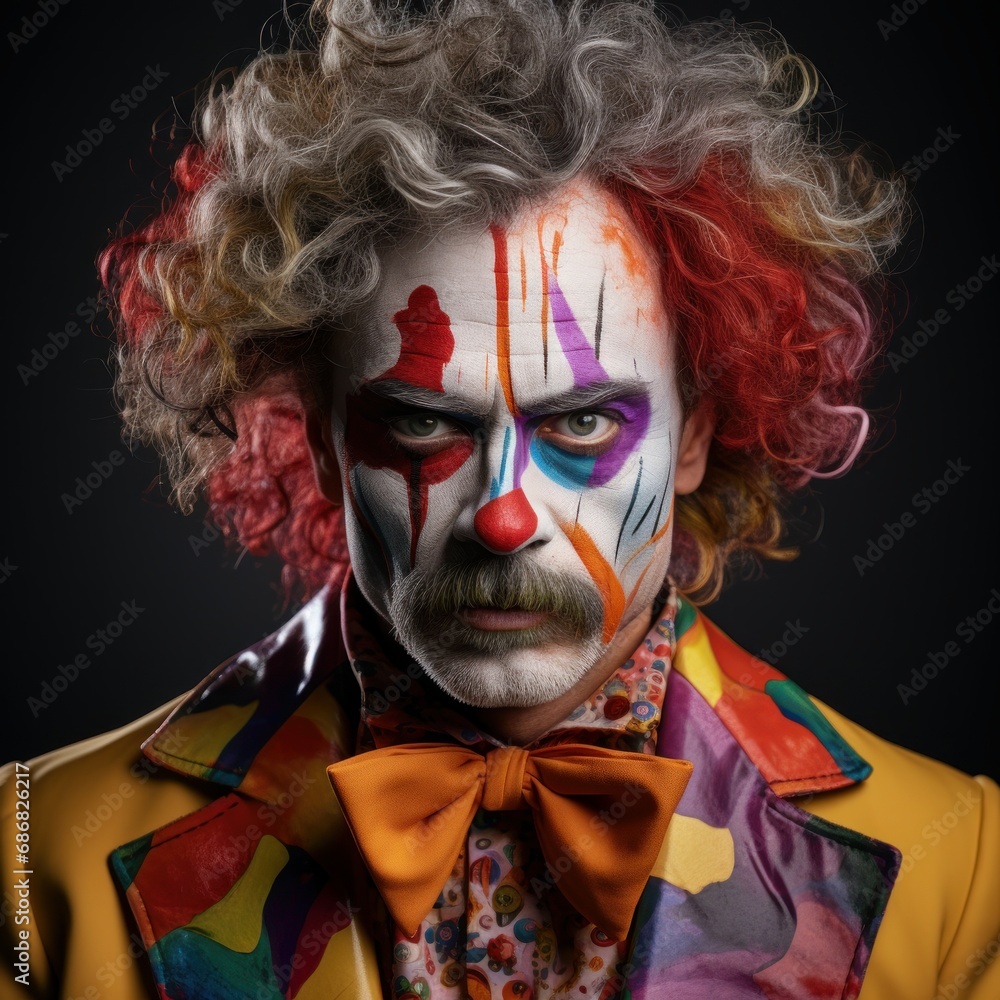 Portrait of a serious clown Portrait of a serious clown
