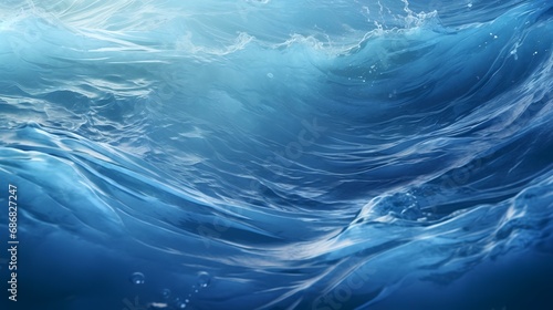 Blue sea wave closeup. Abstract nature background. 3d render illustration