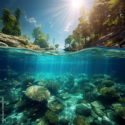 coral reef in the sea © matildica2