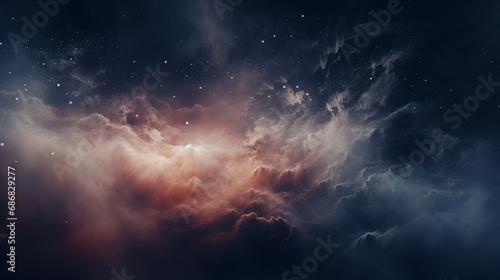 Space gas and dust sky at night