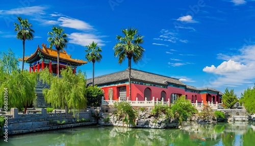 chinese temple in the water