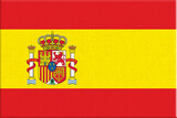 flag of Spain. National Spanish flag on fabric surface. European country