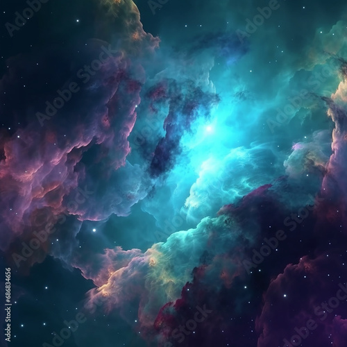 Visually Striking Colourful Nebula © Kieran