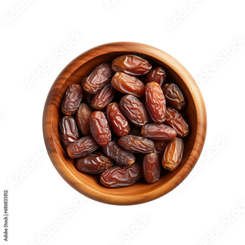A Bowl of Dried Dates Isola...