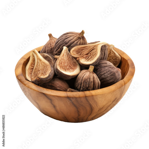 A Bowl of Dried Figs Isolat...