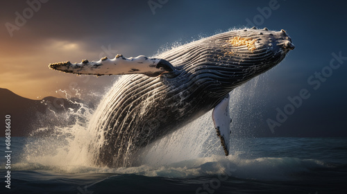 humpback whale in the sea © Png Store x munawer