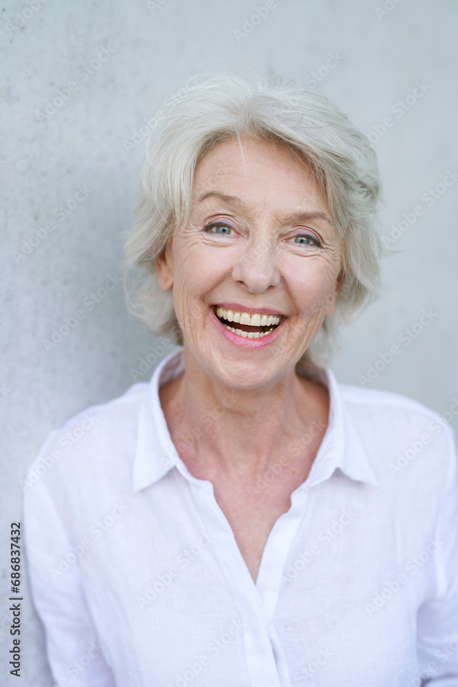 Portrait of laughing mature woman