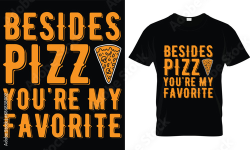 Pizza t-shirt design vector graphic.