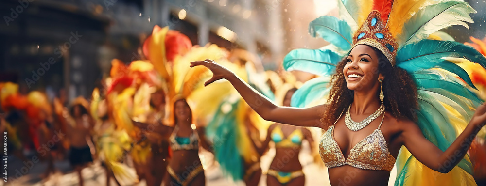 custom made wallpaper toronto digitalWomen on dance carnival parade in Sambodromo. Competition of numerous samba schools from Rio de Janeiro, Brazil. Panorama with copy space.