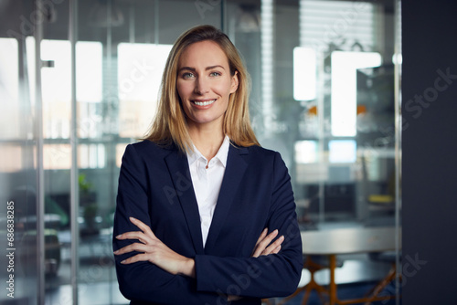 Portrait of smiling businesswoman in office