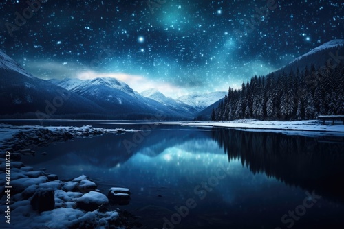 Starry Night and a Frozen Lake © furyon