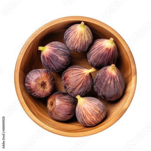 A Bowl of Figs Isolated on a Transparent Background