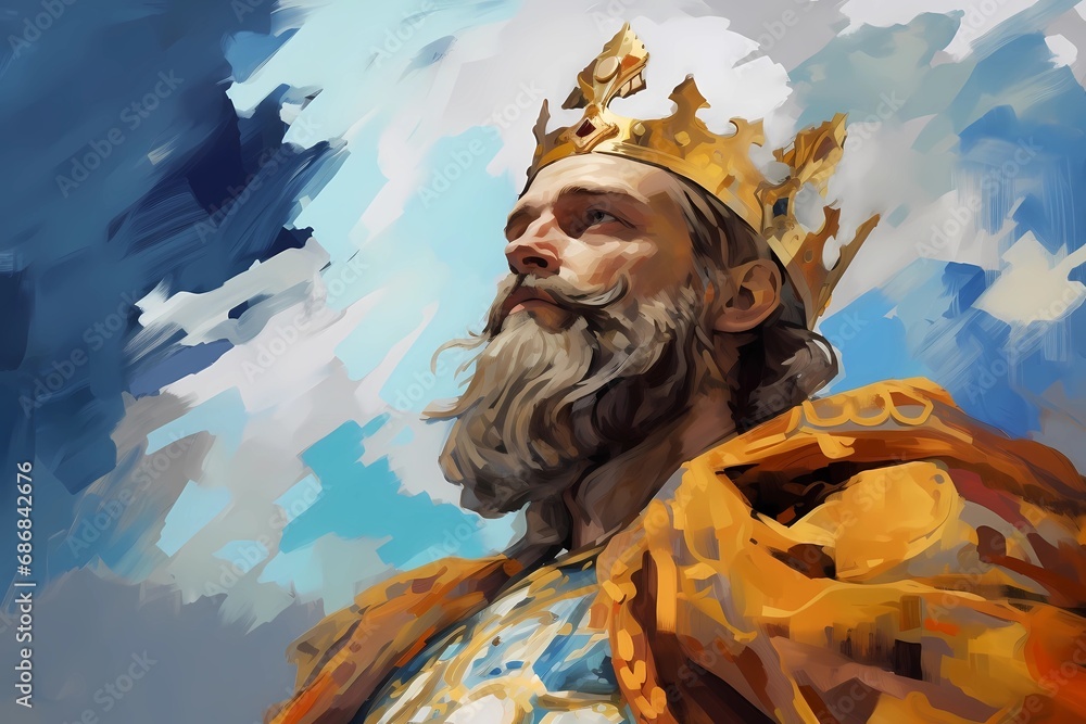 Fototapeta premium king, money and power, majestic monarch