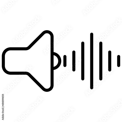 speaker line icon