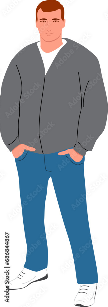 Athletic young man in sportswear. Vector illustration with transparent background. Athletic young man in sportswear. Vector illustration with transparent background.