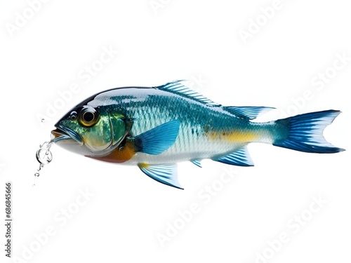 Colorful fish isolated on a white background