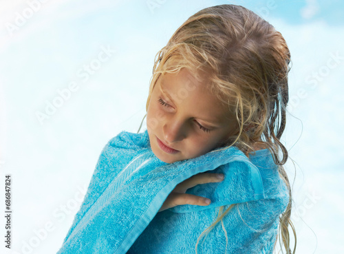 Girl Wrapped In Towel photo