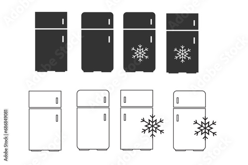 refrigerator icon. Kitchen appliances vector ilustration.