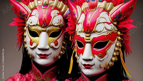 masks suitable for carnival suitable as a background © Frantisek