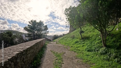 the medieval castle of Torres Vedras, Lisbon district, Portugal photo