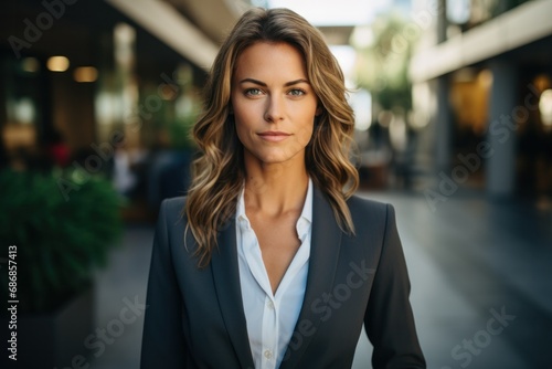 Confident Professional Woman in Modern Business District  © Distinctive Images